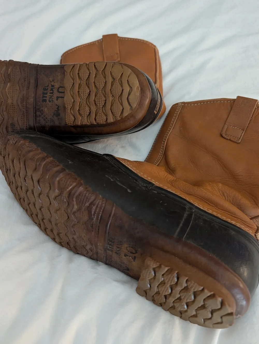 La Crosse Leather Outdoorsman Waterproof Workboot Steel Shank Thinsulate Size 10